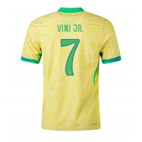 Brasilien Vinicius Junior #7 Fußballbekleidung Heimtrikot Copa America 2024 Kurzarm